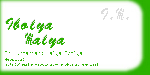 ibolya malya business card